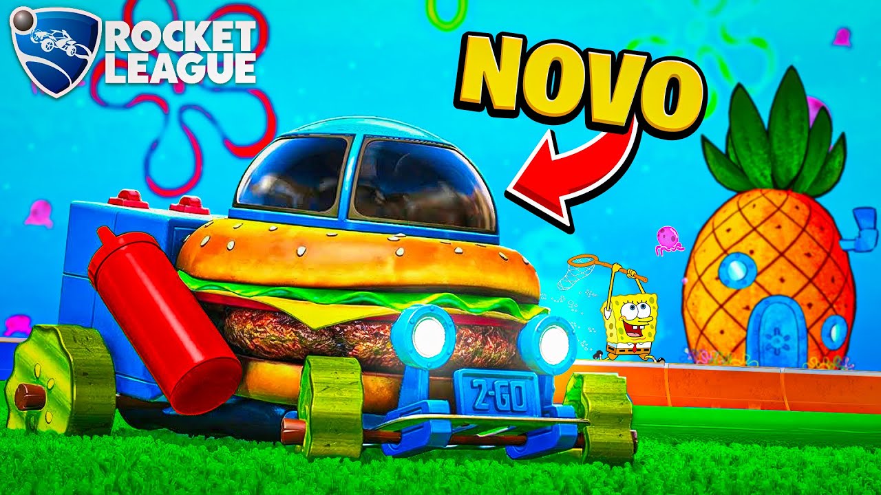 O CARRO DO BOB ESPONJA FINALMENTE VEIO PRO ROCKET LEAGUE... (e com hitbox apelona)