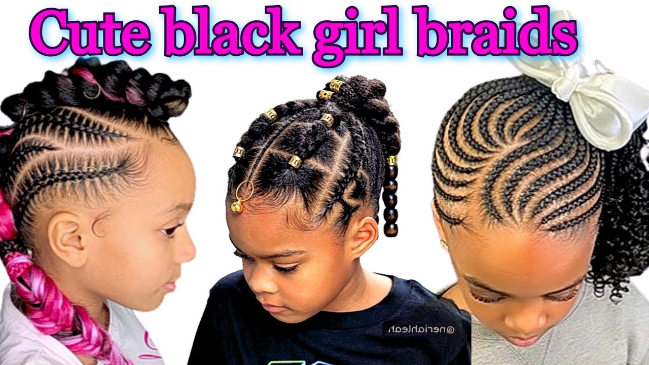 EASY Black Girl Braids || Little Girl Hairstyles Black