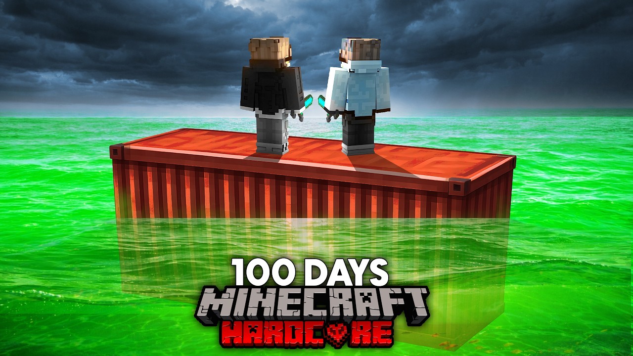 We Survived 100 Days Stranded on a Container in Acidic Ocean...