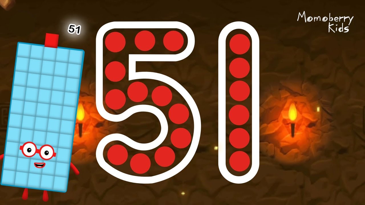 Numberblocks 51 Magic Run - Numberblocks Fifty One Adventure | Number Counting Go Explore