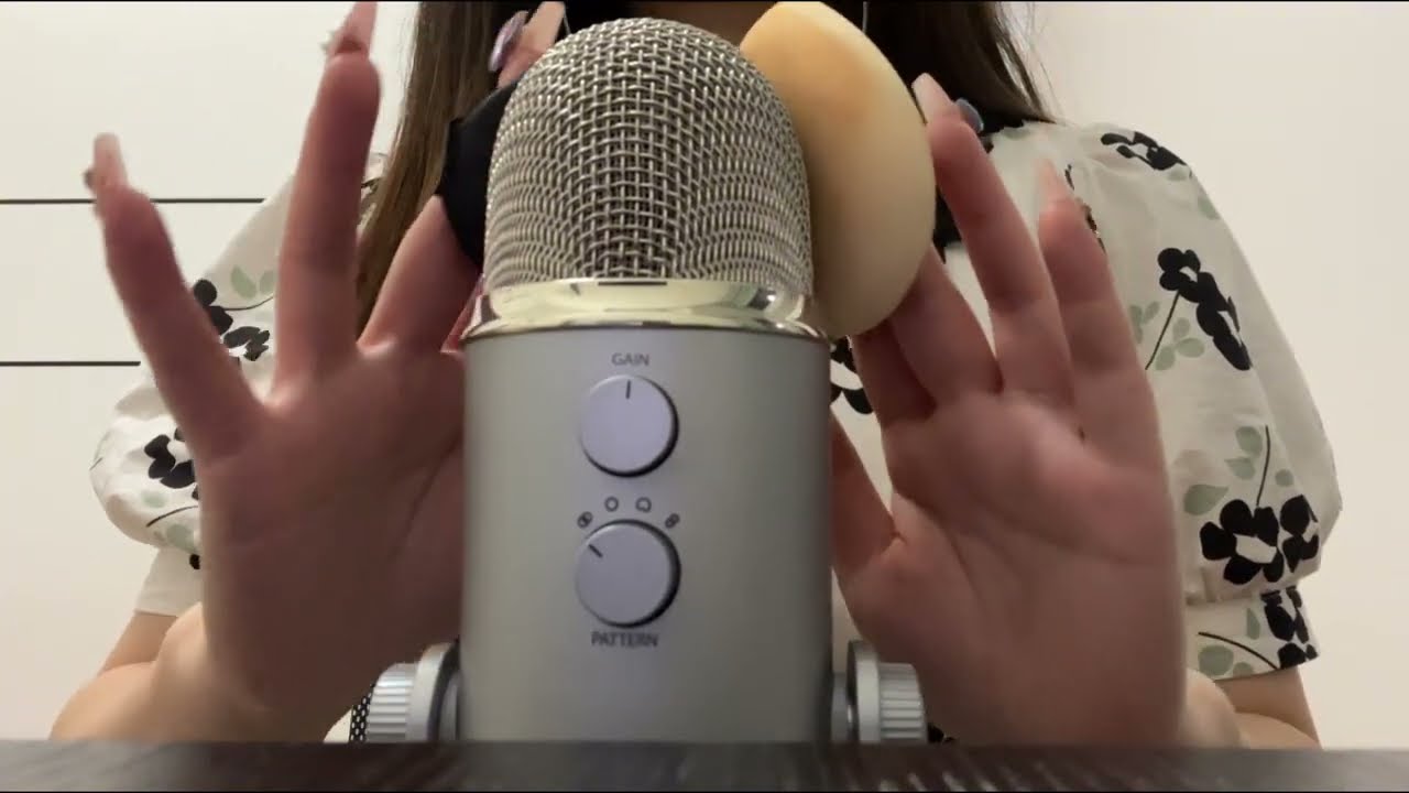 ASMR | Powder Puff Triggers😚Triggers for Sleep💤 (tapping, mouth sounds)