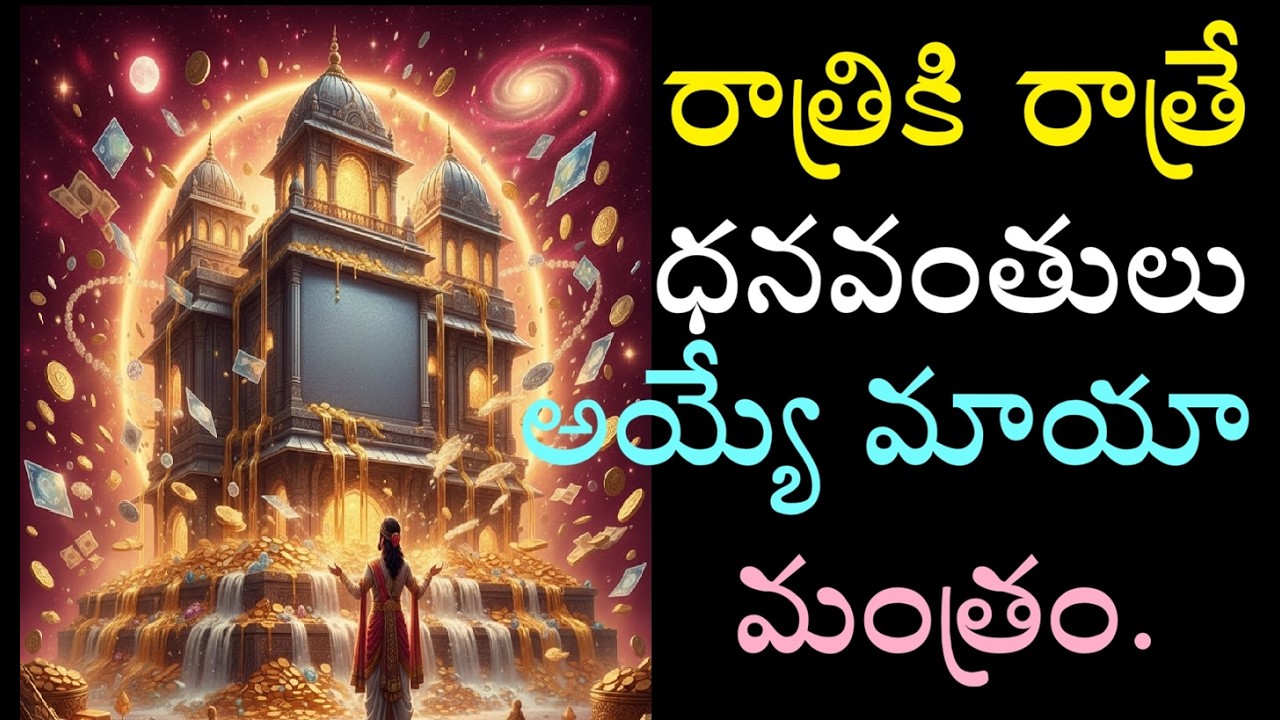 రాత్రికి రాత్రే ధనవంతులు అయ్యే మాయా మంత్రం      Ratriki ratre dhanavantulu ayye mayamantram