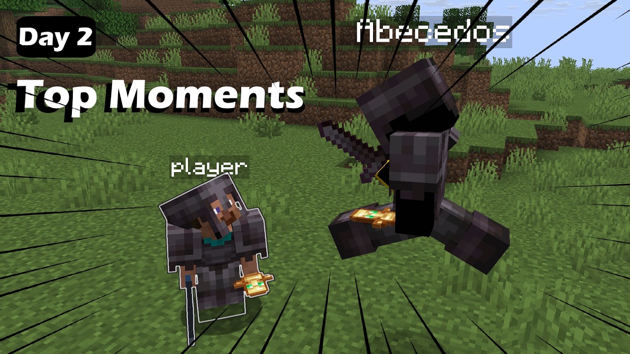 Minecraft pvp Highlights: Best Fights of My Second Day