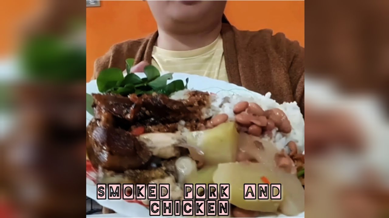 | Homemade Smoked Pork and chicken Mukbang | juicy and tasty