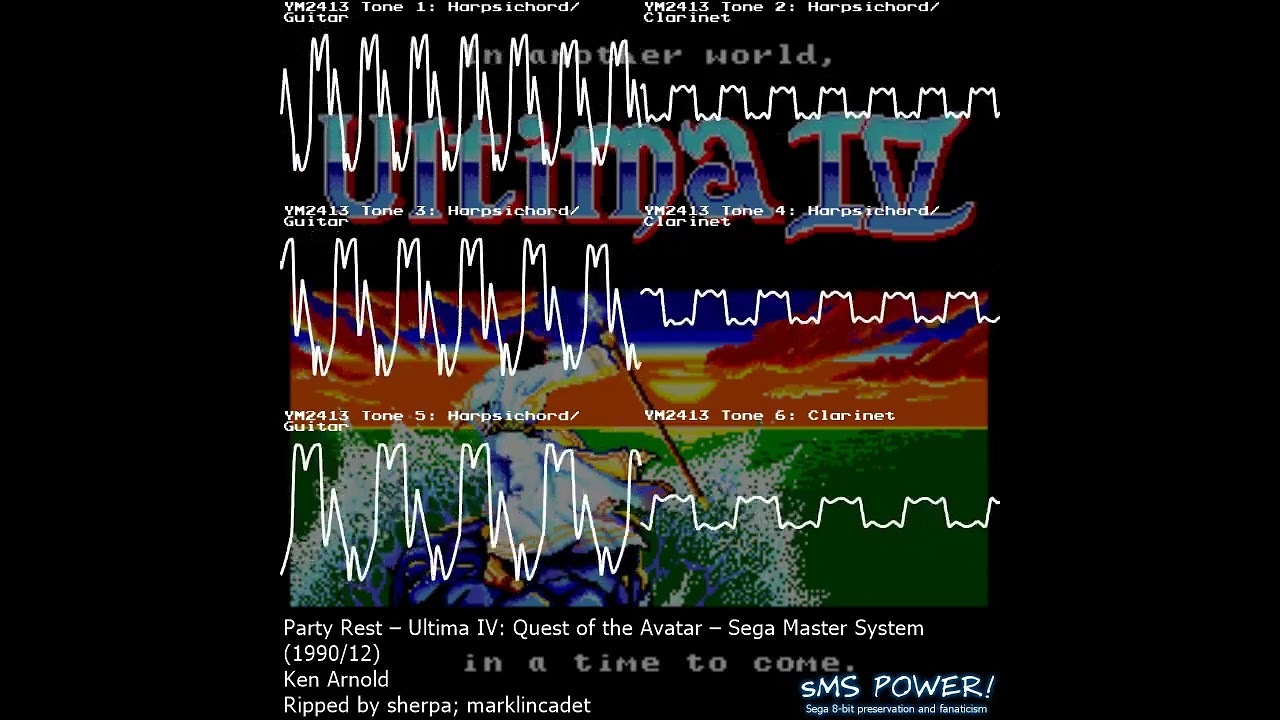 Ultima IV: Quest of the Avatar - Sega Master System (FM) - Ken Arnold; Thomas Arne