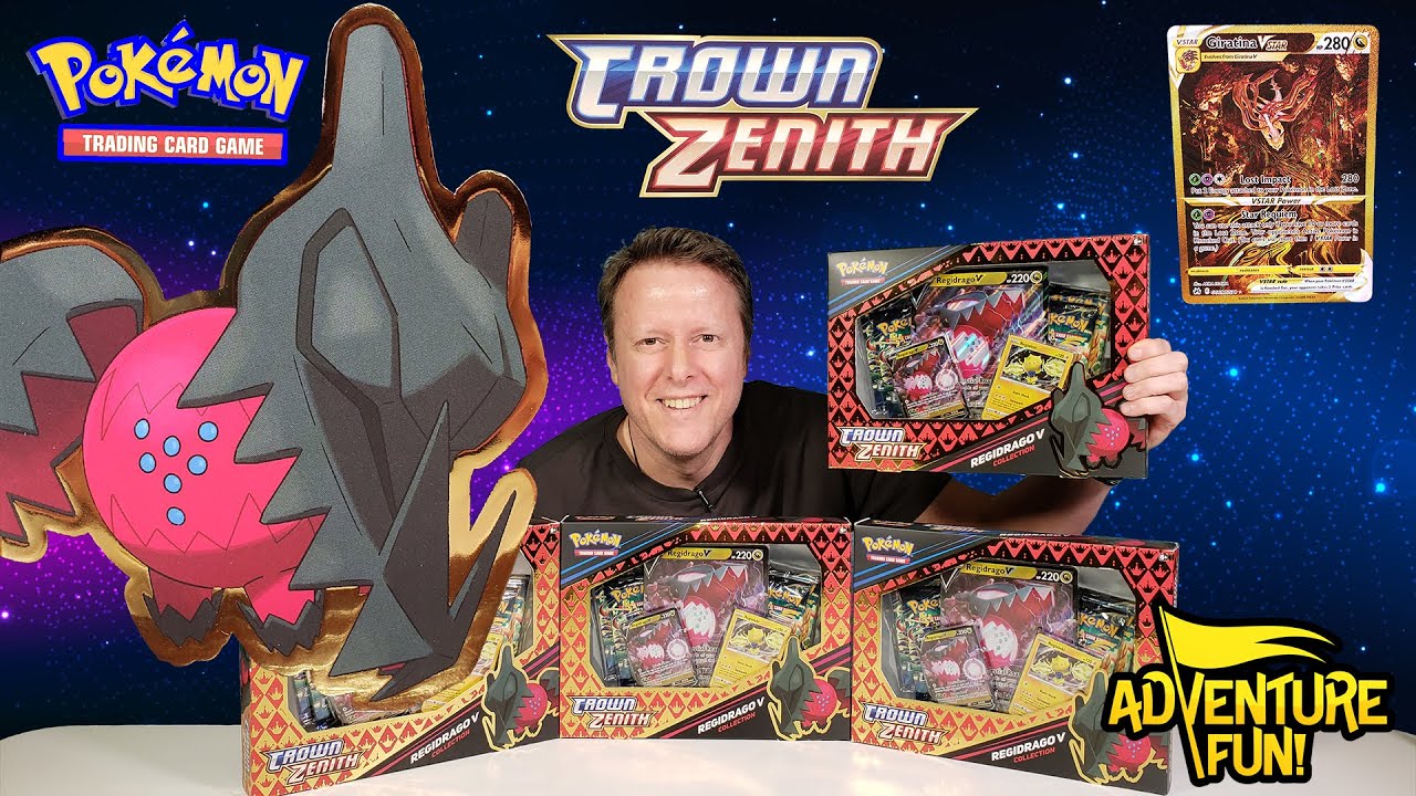 Pokémon Crown Zenith Regidrago V Collection Box Ultra Rare Card Pull! Adventure Fun Toy review!