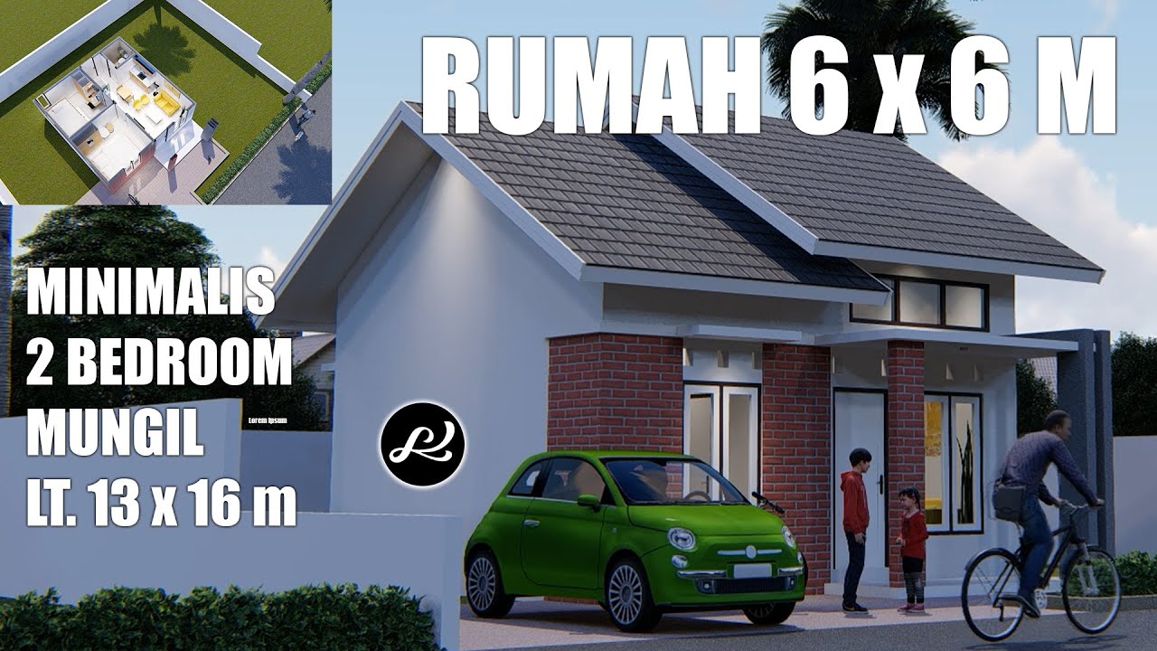 rumah 6x6 2 kamar - gaya rumah minimalis  -  mungil