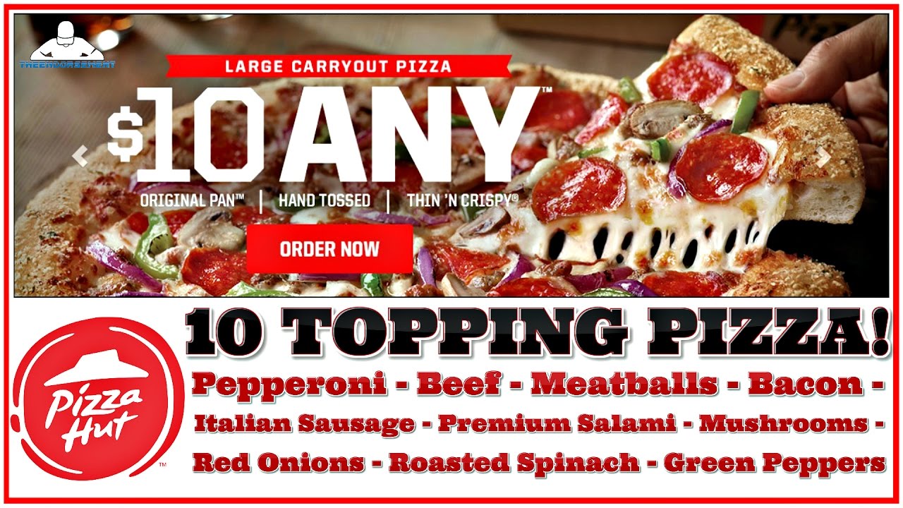 PIZZA HUT® | 10 TOPPING PIZZA TASTE TEST & REVIEW | THEENDORSEMENT