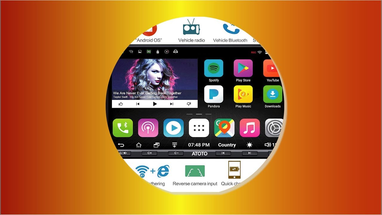 ATOTO A6 Android Car Navigation Stereo wDual Bluetooth & Quick Charge