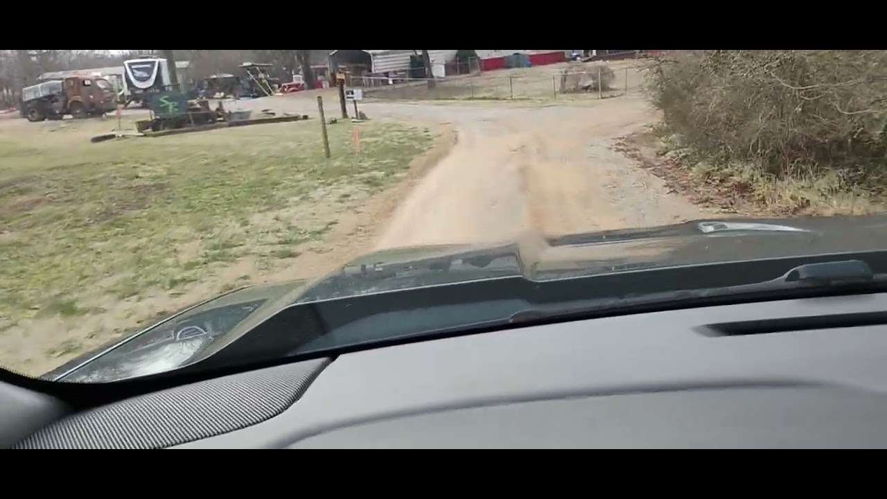 Gravel driveway to estate 