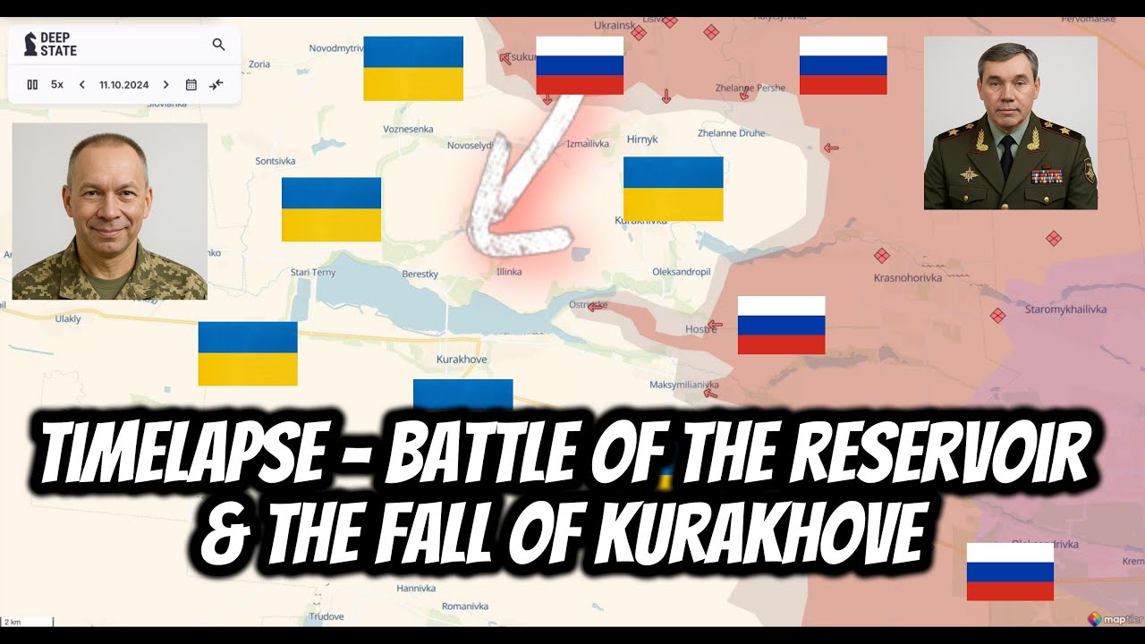 Timelapse: Battle Of The Reservoir & Fall of Kurakhove [Dec 01 2023 to Feb 21 2025] | Rowell Report