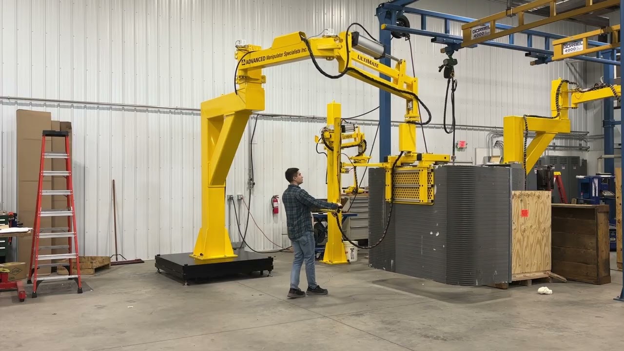 Pneumatic Manipulator Lifting 400 lb HVAC Coil