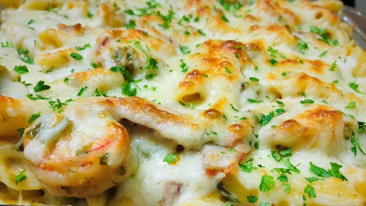 Baked Pasta Recipes | Italian Cuisine | Baked Shrimp Pasta
