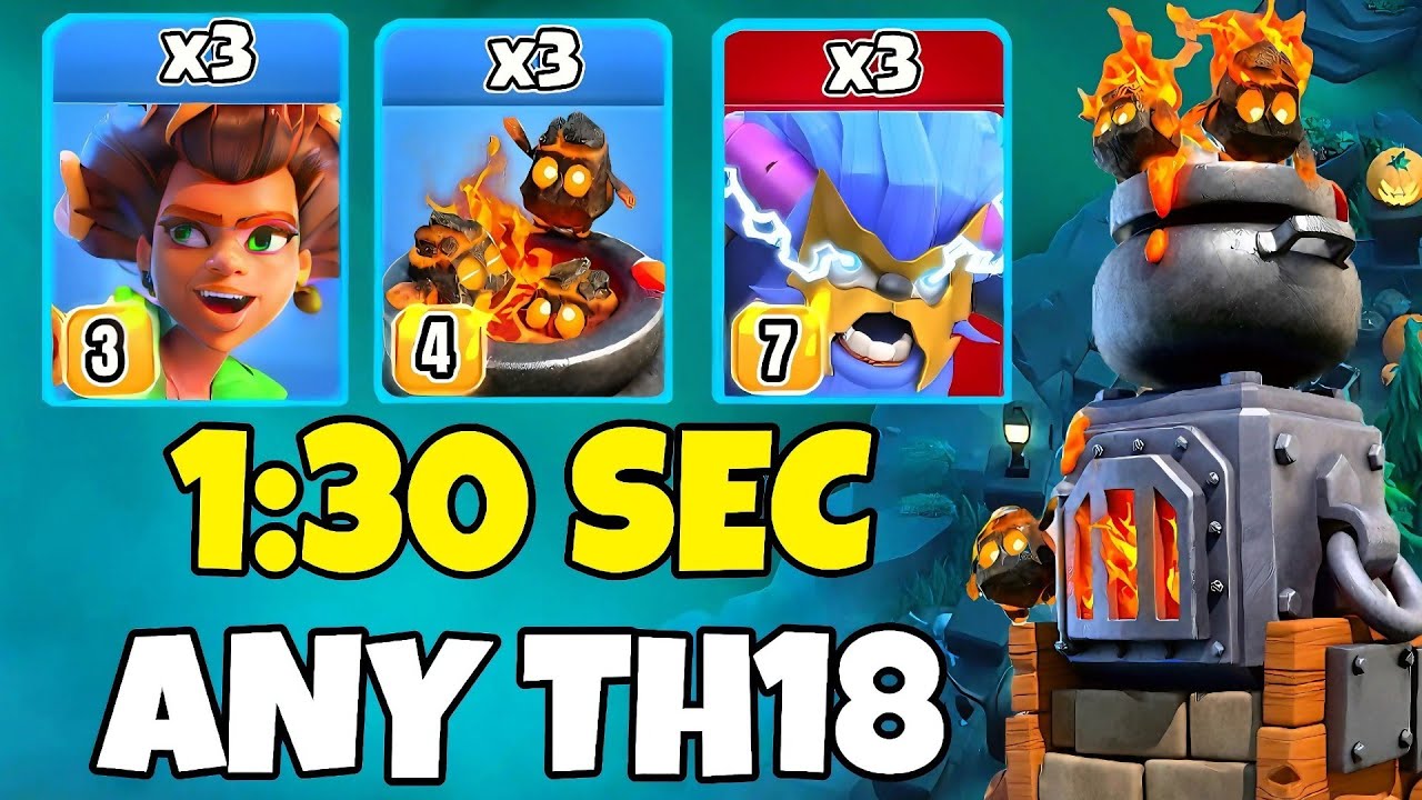 Th18 Root Rider + Furnace + Super Yeti Attack Strategy | Th18 Attack Strategies (Clash of Clans)