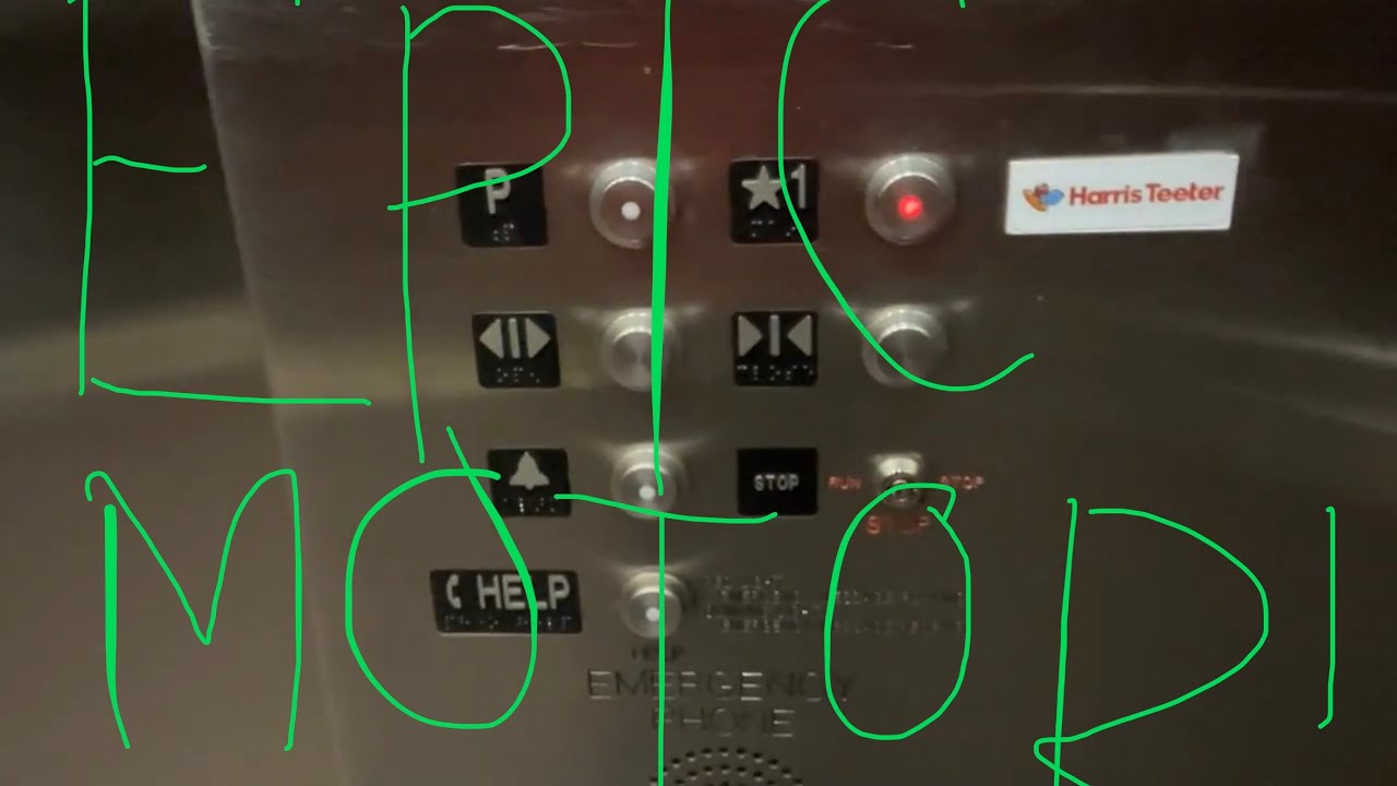 2ND RETAKE!!! FAMOUS & AWESOME Schindler Hydraulic Elevators - Harris Teeter, Park Potomac, MD