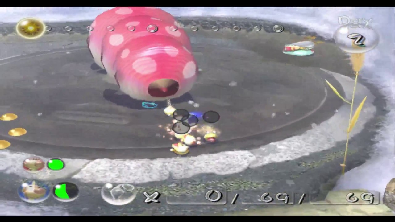 Pikmin 2 Hacking - Fighting Empress bulblax out of caves!