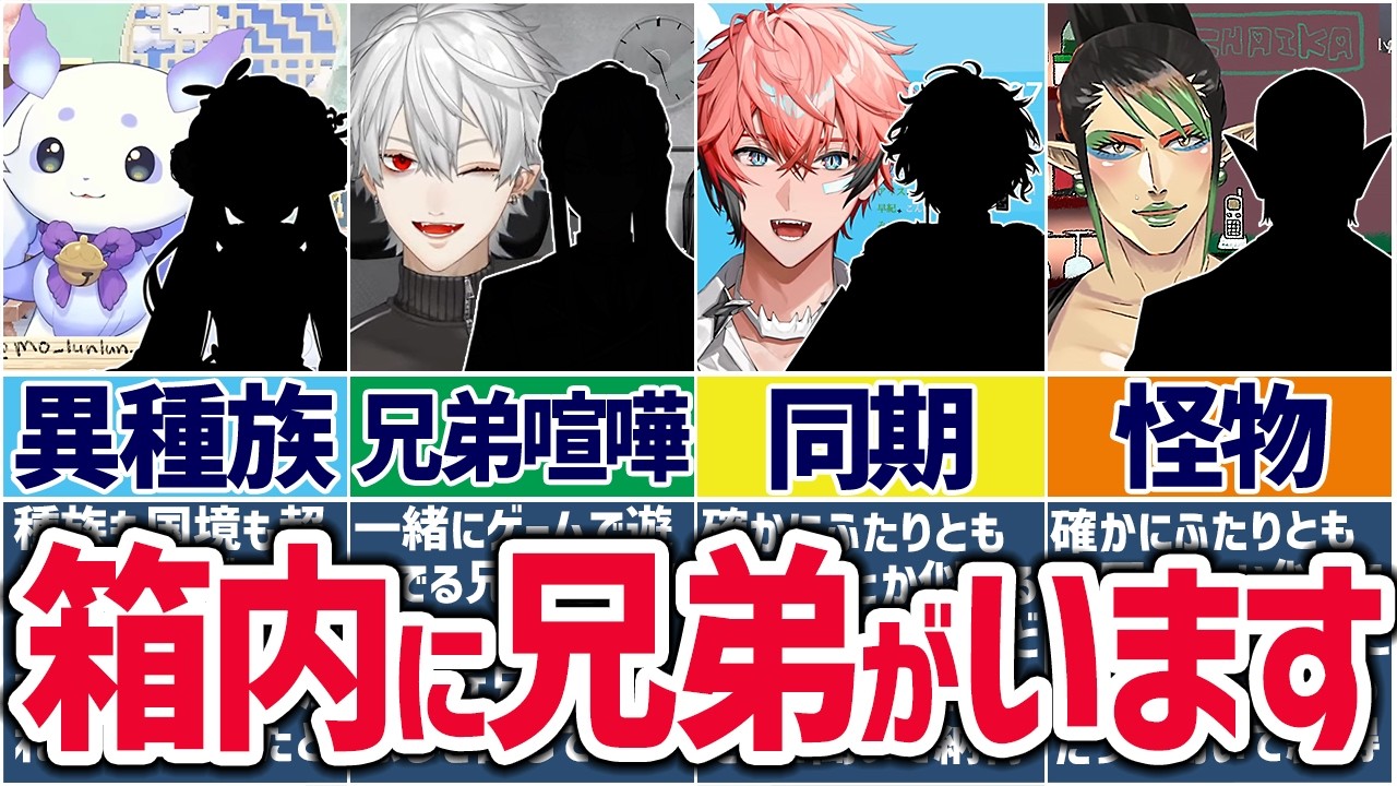 🌈にじさんじ🕒第3弾！実は箱内に兄弟姉妹がいるライバーまとめ！【切り抜き×ゆっくり解説】