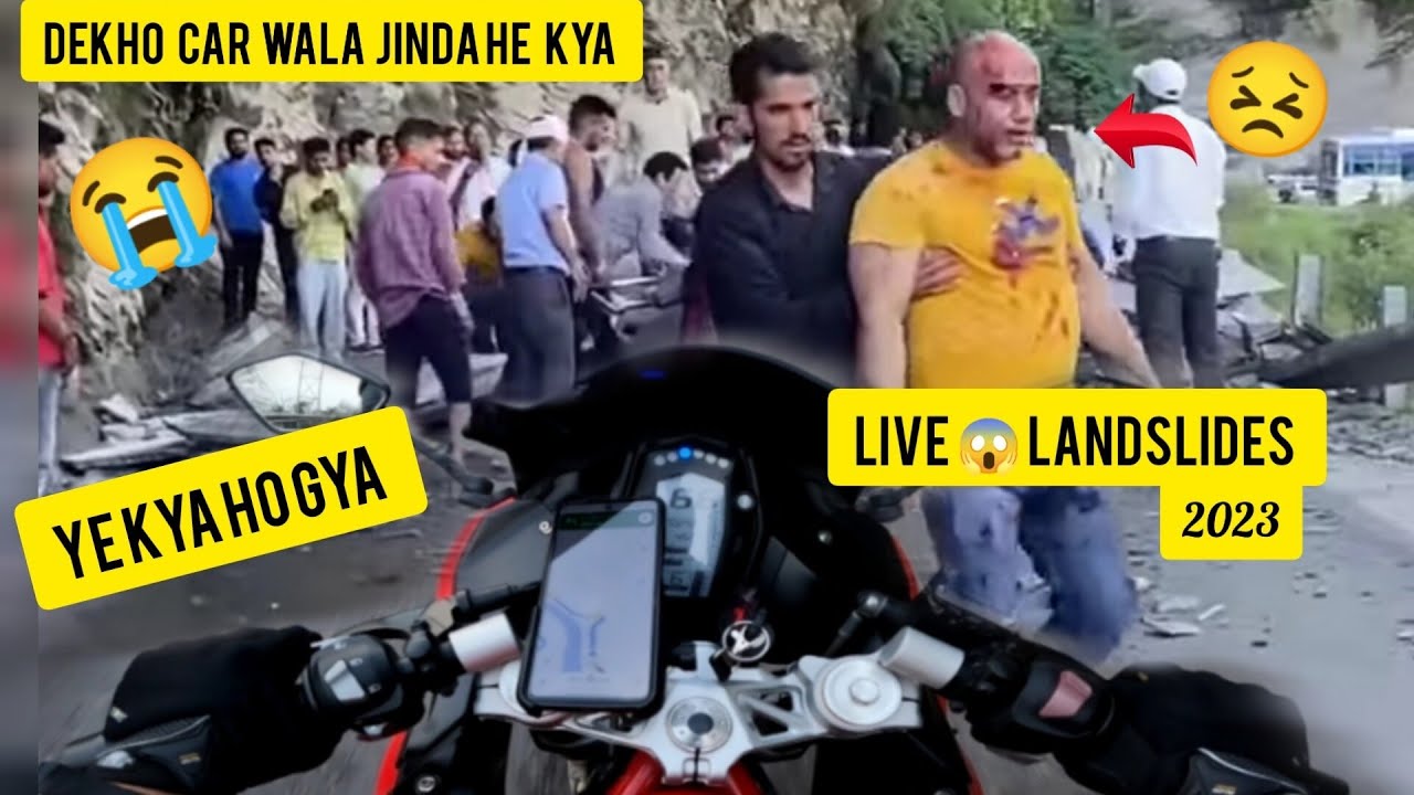 😨LIVE LANDSLIDES IN 😣MANALI ROAD 😭DANGEROUS CAR 😰CRASH