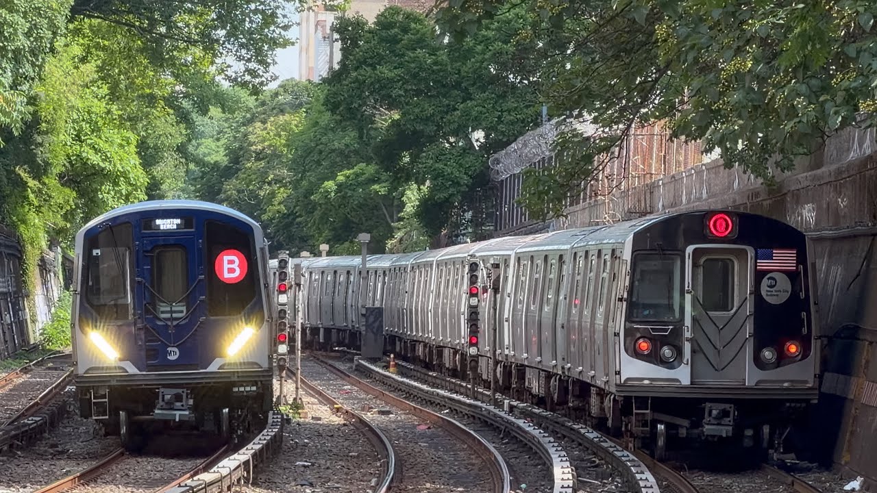 NYC Subway: (B) Express and (Q) Local Trains @ Parkside Av