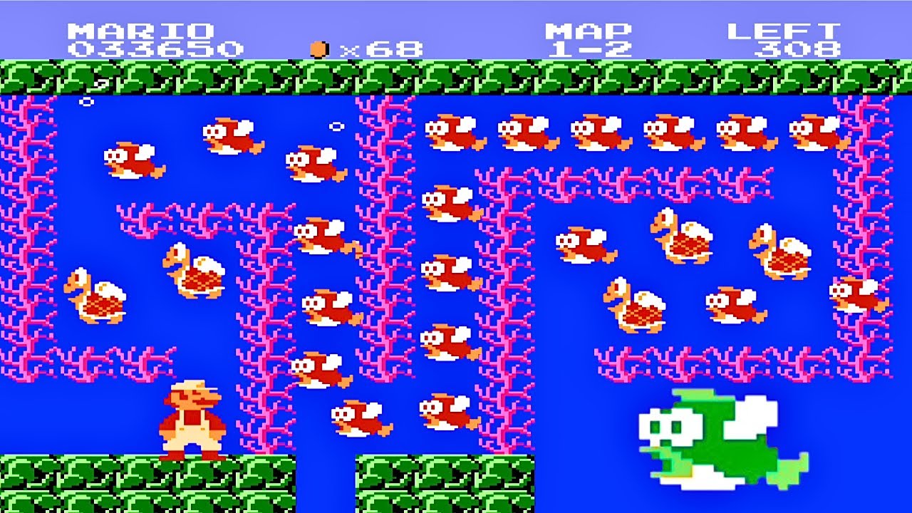 Super GE Bros Part1! Nes Super Mario Bros Walkthrough