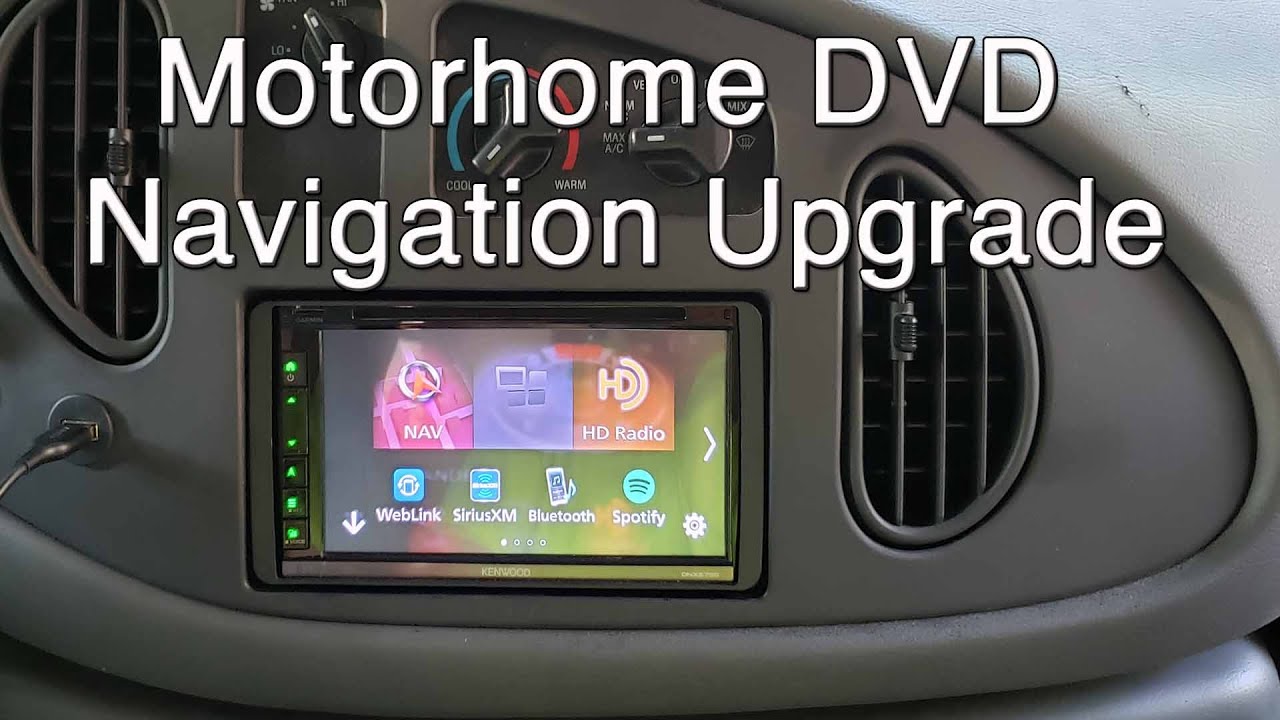 Ford E450 Class C Motorhome Navigation Stereo Upgrade - Minnie Winnie