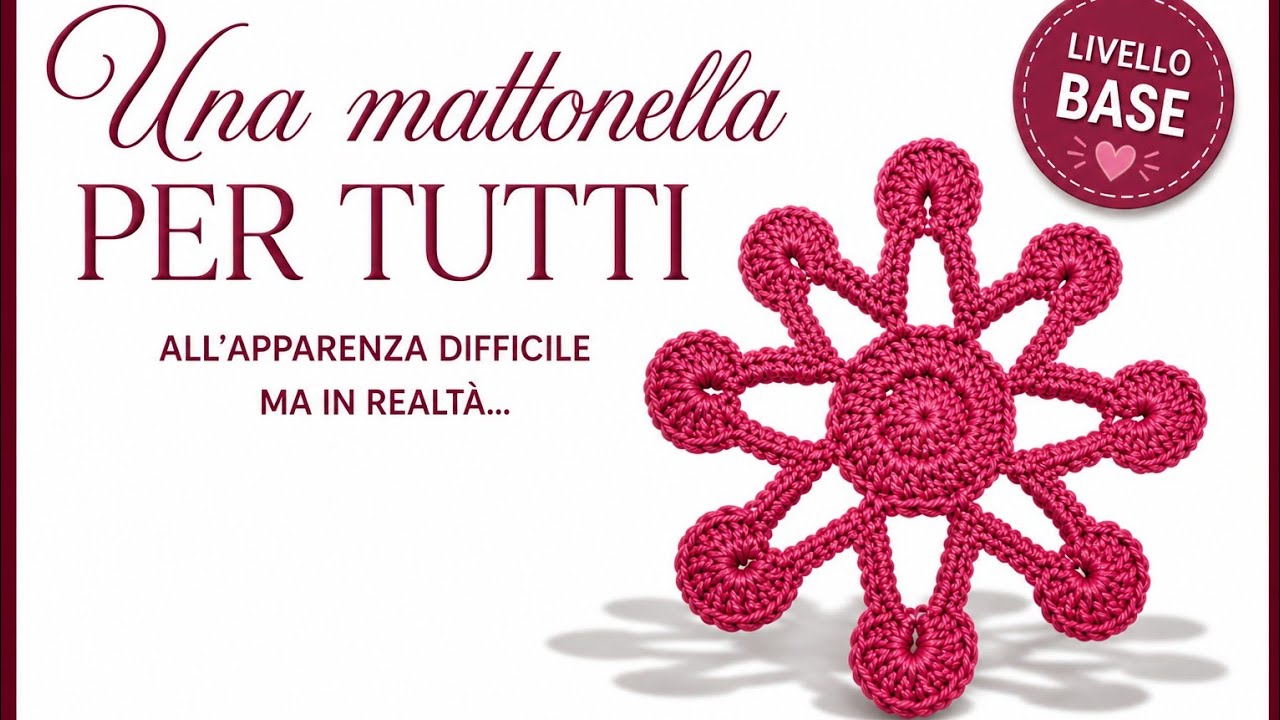 Mattonella Rosa dei Venti all'Uncinetto | Sembra Difficile ma è Facile