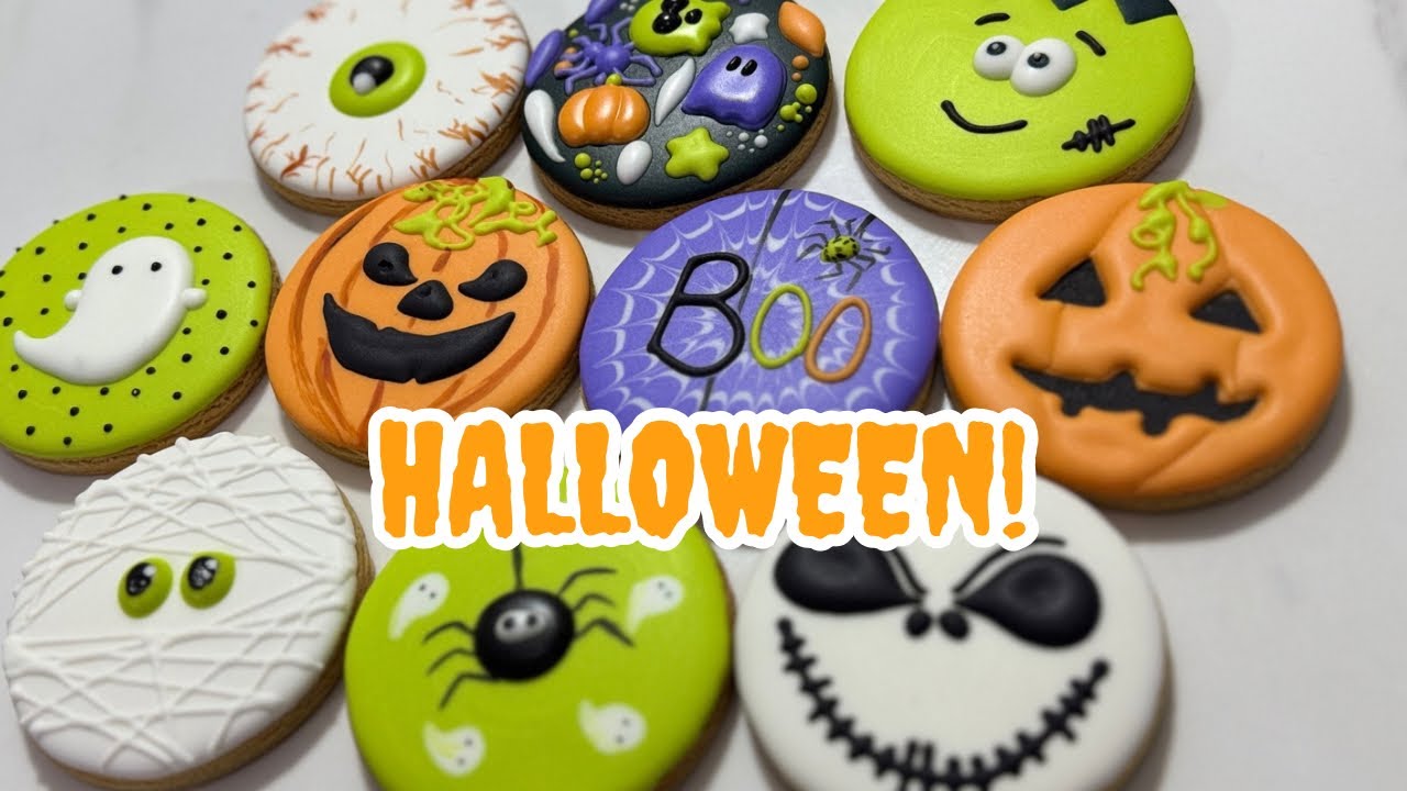 10 Galletas Decoradas para Halloween 🎃 / Easy Halloween Cookie Ideas – Step by Step Tutorial