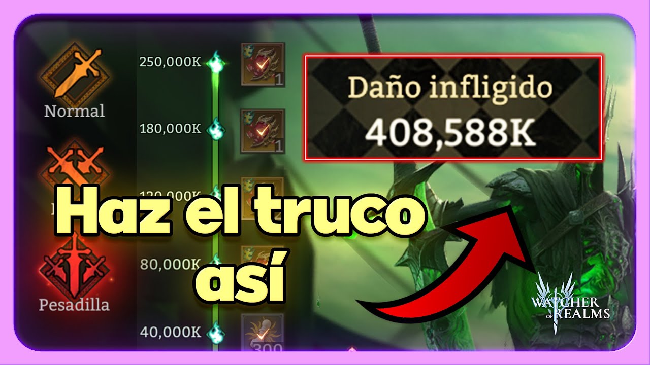 GUIA JINETE ESPECTRAL PESADILLA +400K WATCHER OF REALMS