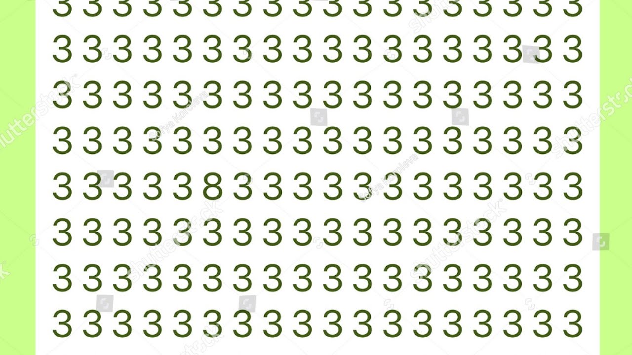 Can You Find the 8 in 30 Seconds? 🤔🧠 #IQTestChallenge