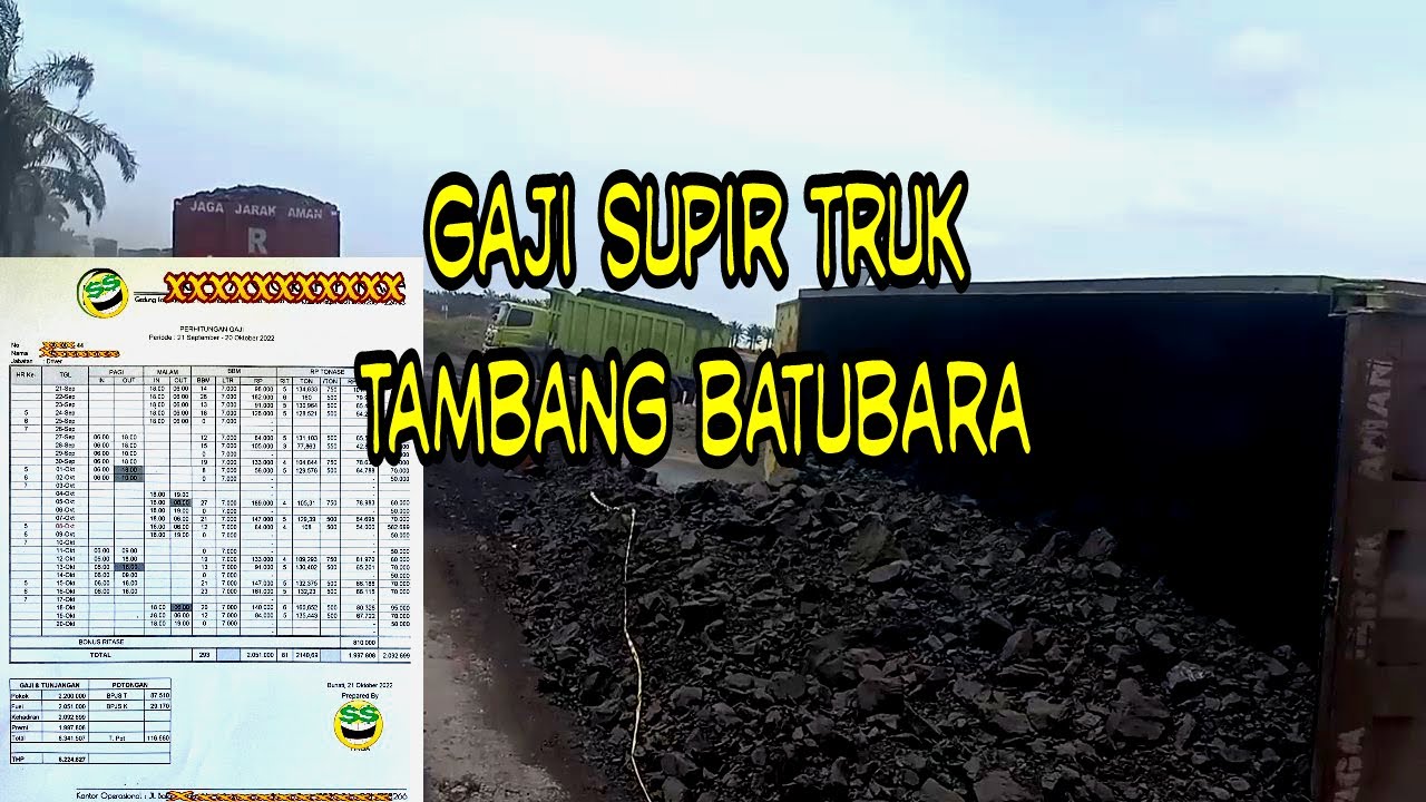 Review gaji supir dump truk tambang batubara