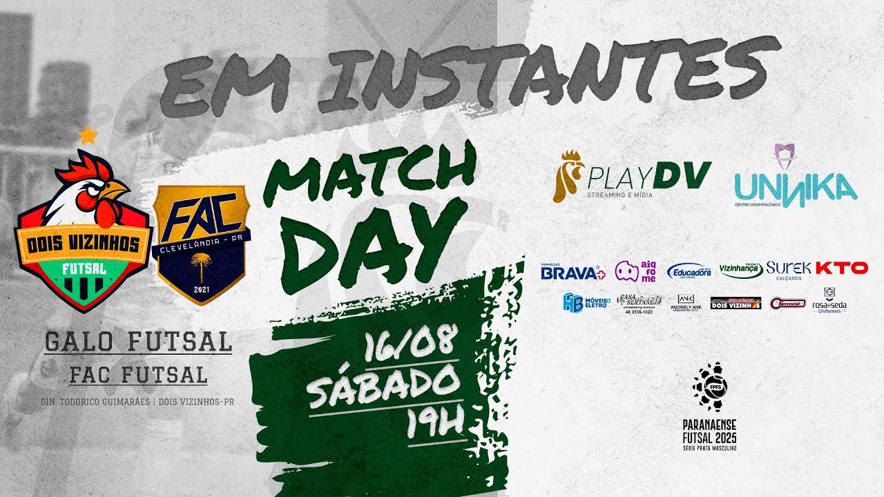 GALO FUTSAL X FAC CLEVELÂNDIA | | 2ª FASE SÉRIE PRATA 2025 | 6ª RODADA