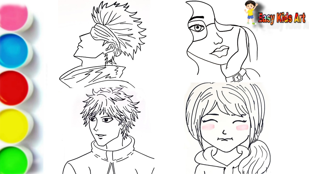 🔥 4 EASY Anime Drawing Ideas for Beginners | Step-by-Step Tutorial