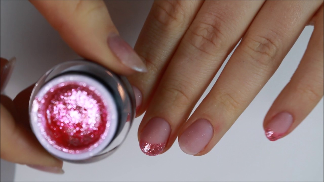 KURZE GELNÄGEL | Glitter French On Top und Plastilindesign  ✨✨✨