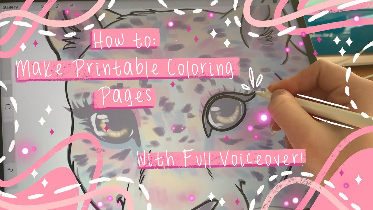How to make Printable Coloring Pages with Full Voiceover!