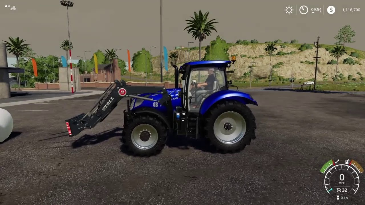 T6 blue power and mahindra retriever farming simulator 19 DLC review