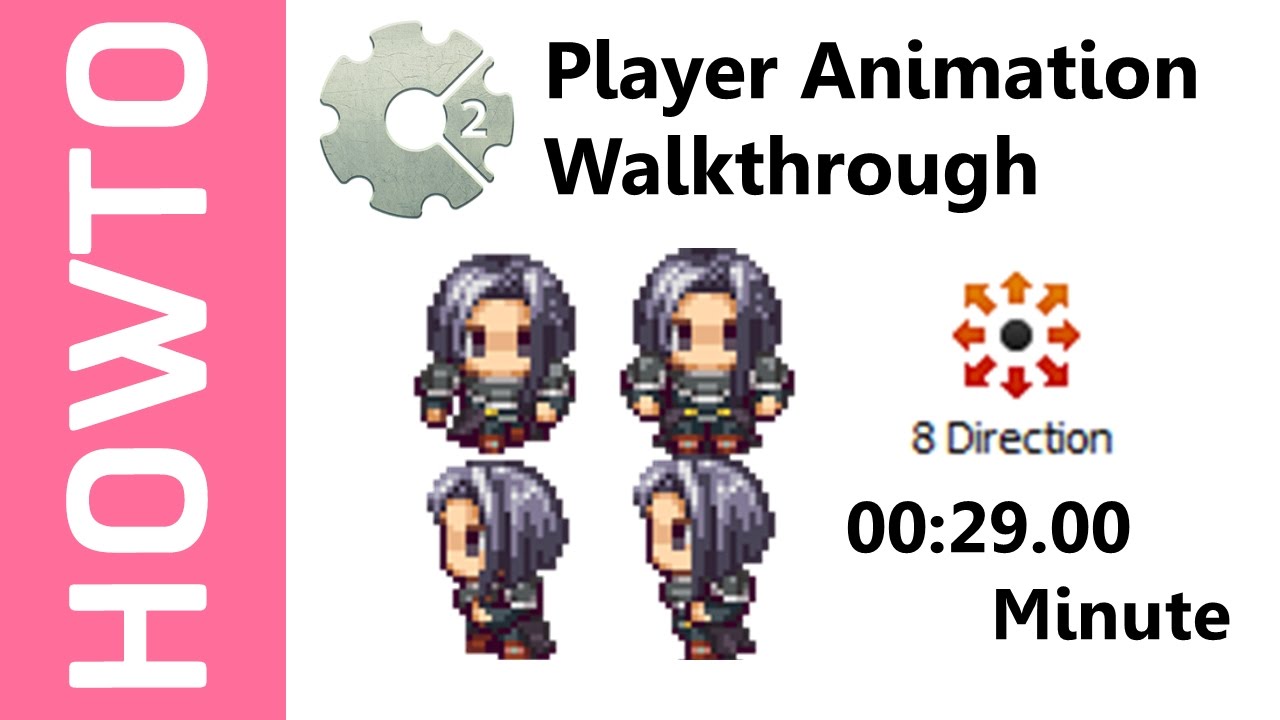 Constructor 2 Direction Based Sprite Animetion