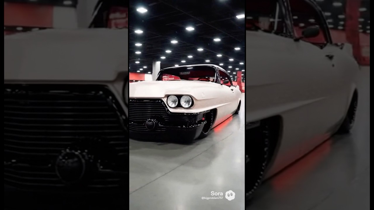1955 Cadillac ￼ pearl white 🔥 #reels  #old school Cadillac  #automobile  #cjon32 ￼
