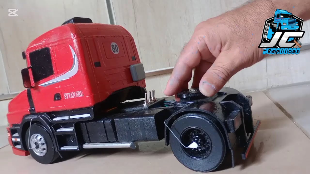 Miniatura de camión, réplica de Scania 124, escala 1:18 #scaniatrucks #scaniatopline 