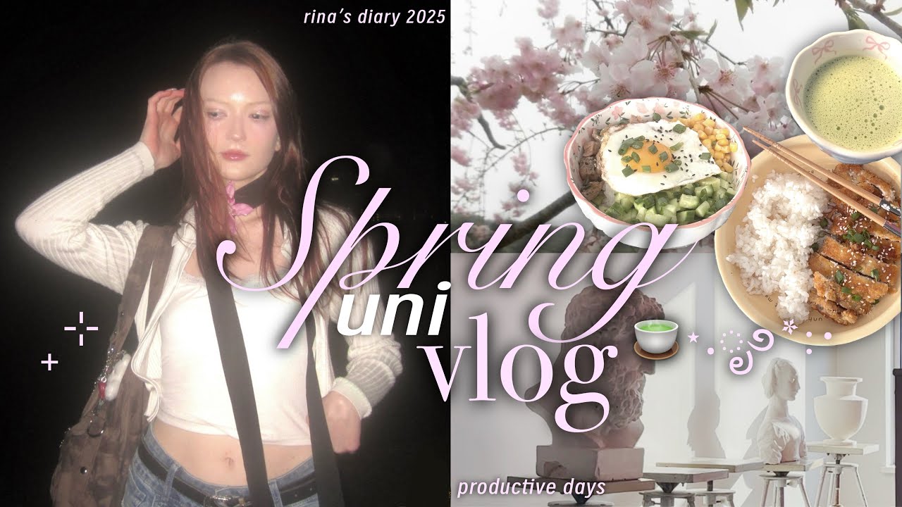 ❀˖° продуктивные весенние дни в университете ༄.° 🍵🌸 учеба в ДВФУ, что я ем | digital diary ep.15