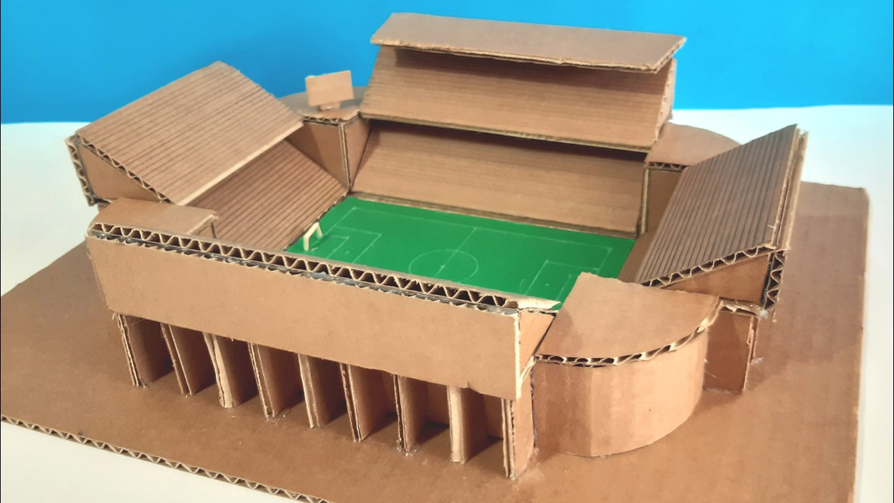 Como hacer un estadio de futbol de carton