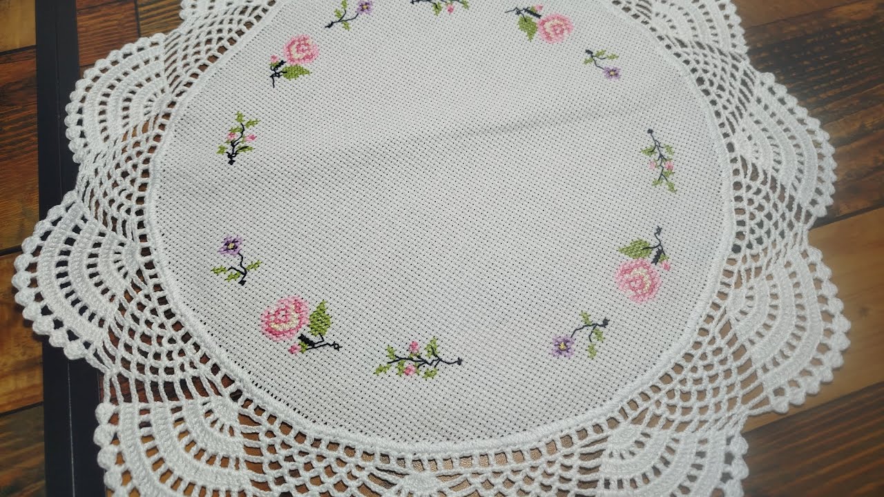 Toalha Redonda #crochet 