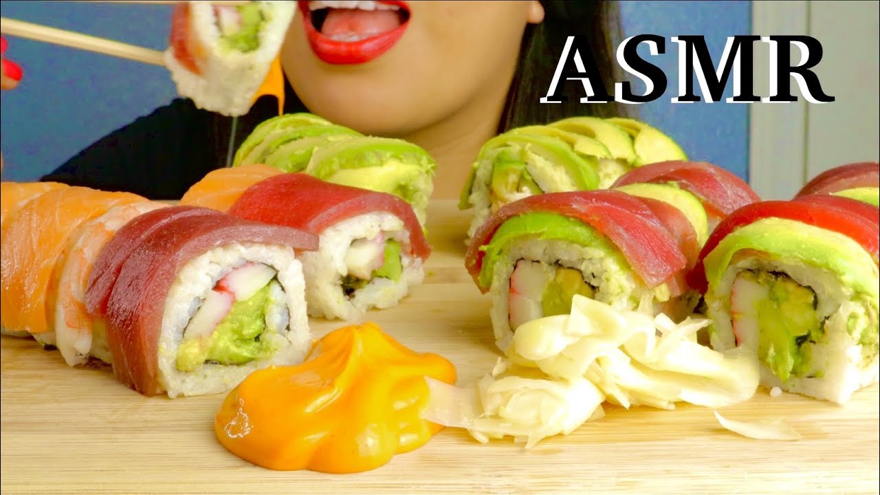 ASMR SUSHI 🍣 MUKBANG NO TALKING SATISFYING EATING SOUNDS | KiKi ASMR