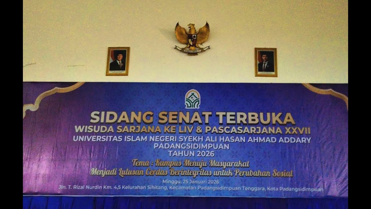Live Wisuda Sarjana ke-54 dan Pascasarjana ke-27 UIN Syahada Padangsidimpuan Tahun 2026