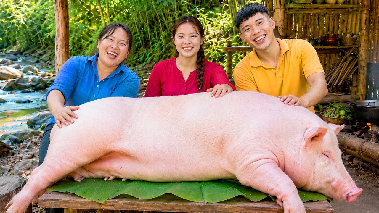 Phuc and Sua: Sua&rsquo;s Sister Cooks a Giant Pig to Celebrate Phuc&rsquo;s Successful Cancer Treatment