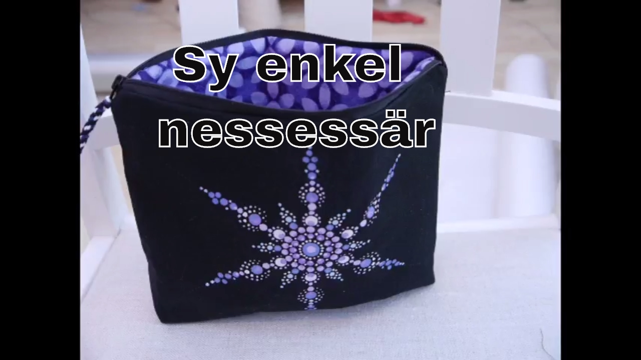 sy en enkel fodrad nessessär