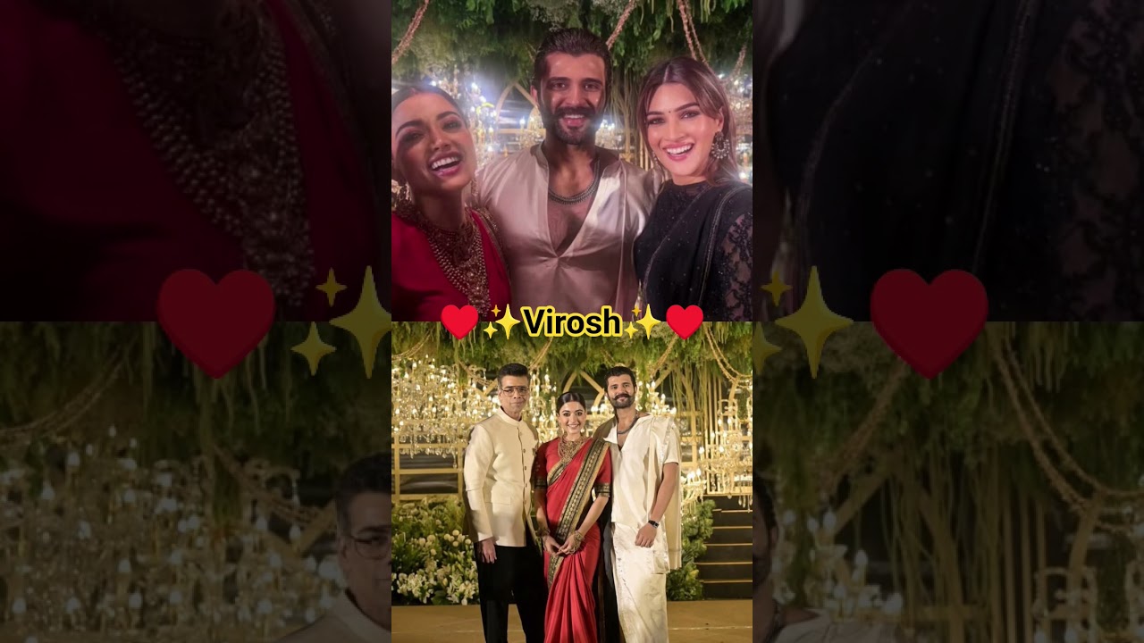 &hearts;️✨️VIROSH reception photos is out✨️&hearts;️#rashmikamandanna #vijaydevarakonda #viroshwedding #reception