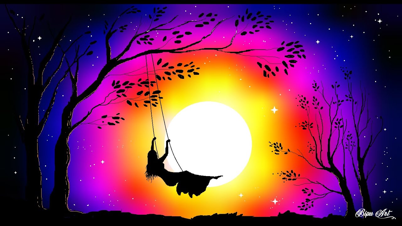 Draw in Ms Paint | Ms Paint Drawing | paint in computer | scenery drawing | How to draw