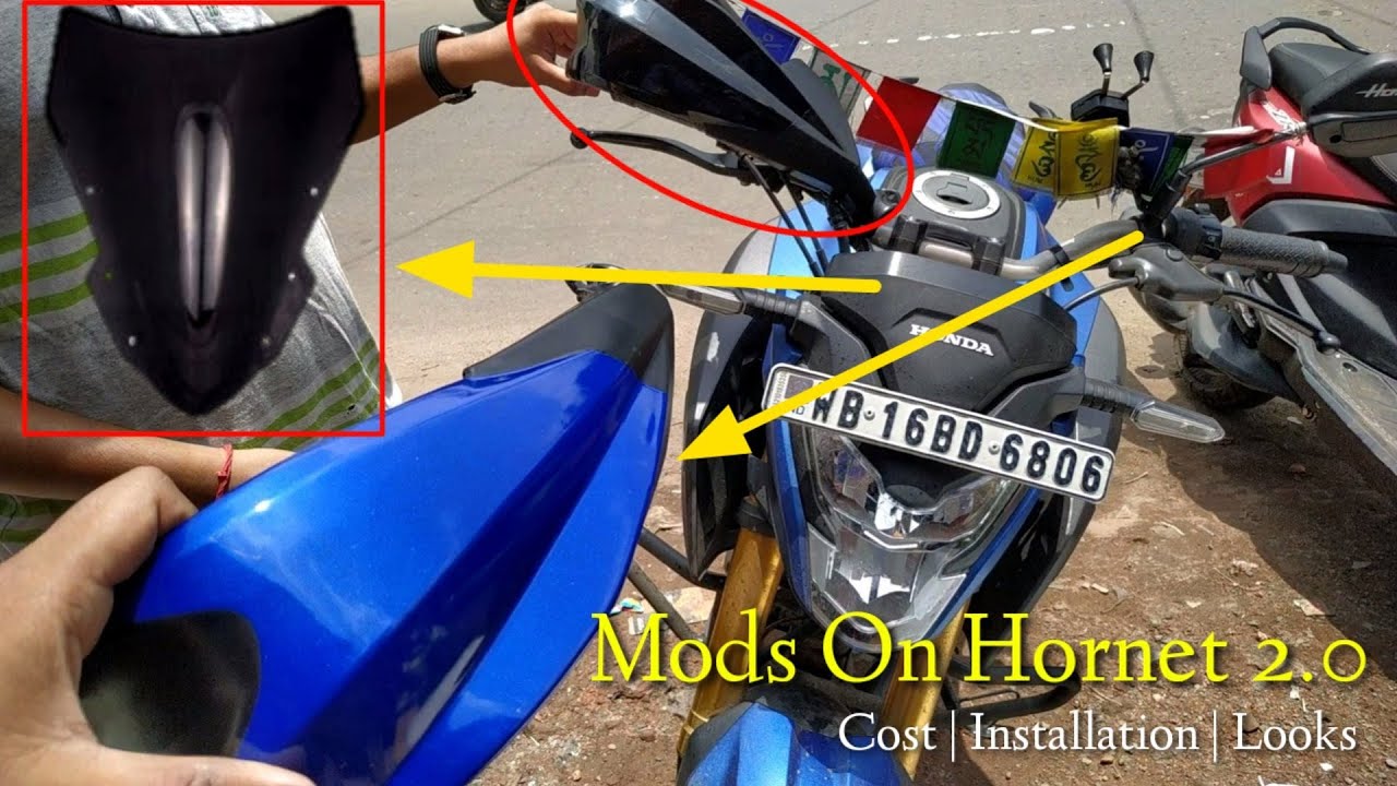 Honda Hornet 2.0 Windshield & Handle Guard Installation 🔥 Part 1 #hornet2 #viral #bikemodification