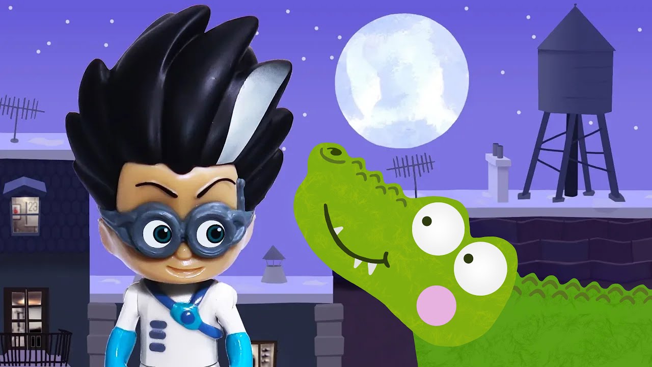 PJ Masks Game | Silly Crocodile Hiding in PJ Masks Toys