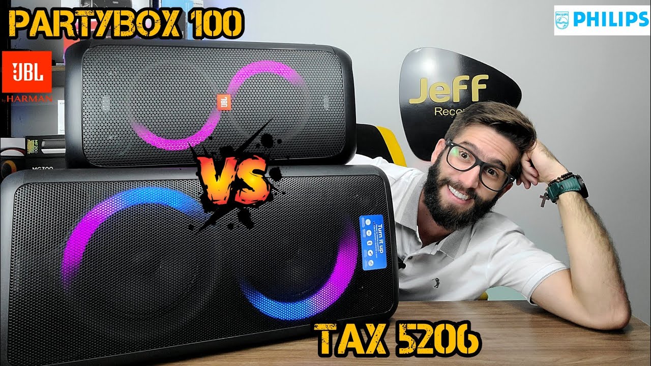 PHILIPS TAX5206 160W Vs JBL PARTYBOX 100 160W: Qual é a melhor Caixa de som? (Comparativo)